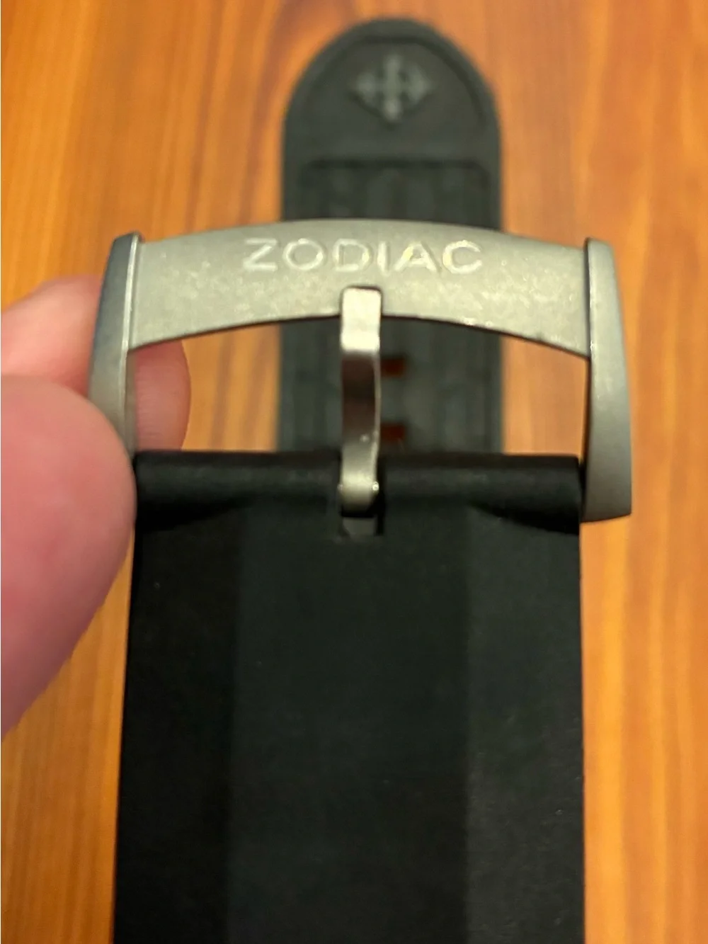 Zodiac Black and Silver Tachymeter Chronograph Watch